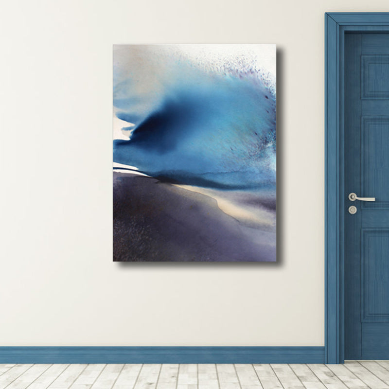 Abstract Wall Decor Contemporary Art Textured Bedroom Canvas Print, Multiple Sizes - Blue - Clearhalo - 'Arts' - 'Canvas Art' - 1765403