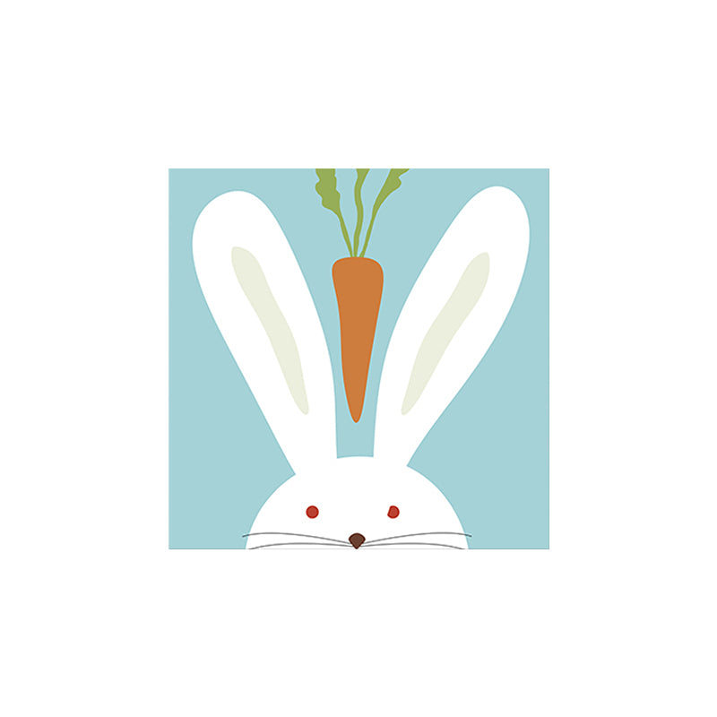 Soft Color Cartoon Canvas Print Illustration Animal and Food Wall Art for Nursery Clearhalo 'Art Gallery' 'Canvas Art' 'Kids' Arts' 1765443