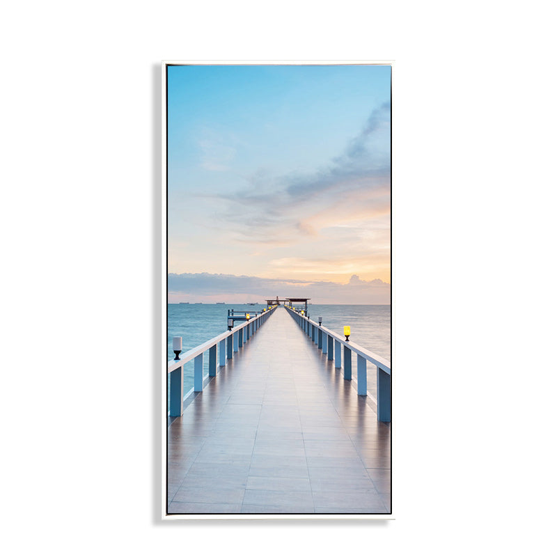 Miraculous Seaside Path Wall Decor for Living Room in Soft Color, Multiple Sizes Clearhalo 'Art Gallery' 'Canvas Art' 'Coastal Art Gallery' 'Tropical' Arts' 1765470