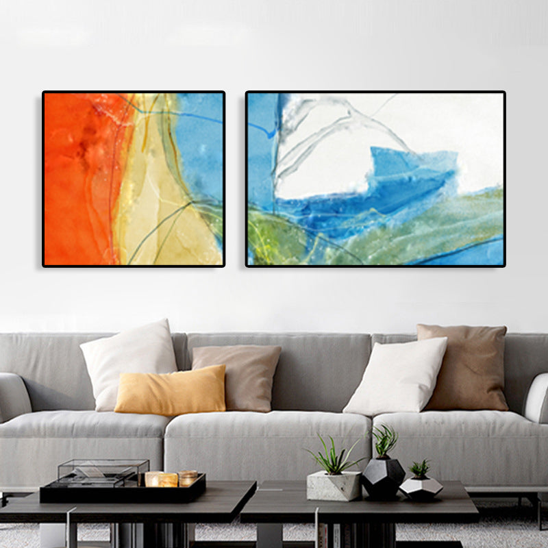 Canvas Multi-Piece Art Print Modern Abstract Painting Wall Decor for House Interior Clearhalo 'Art Gallery' 'Canvas Art' 'Contemporary Art Gallery' 'Modern' Arts' 1765503
