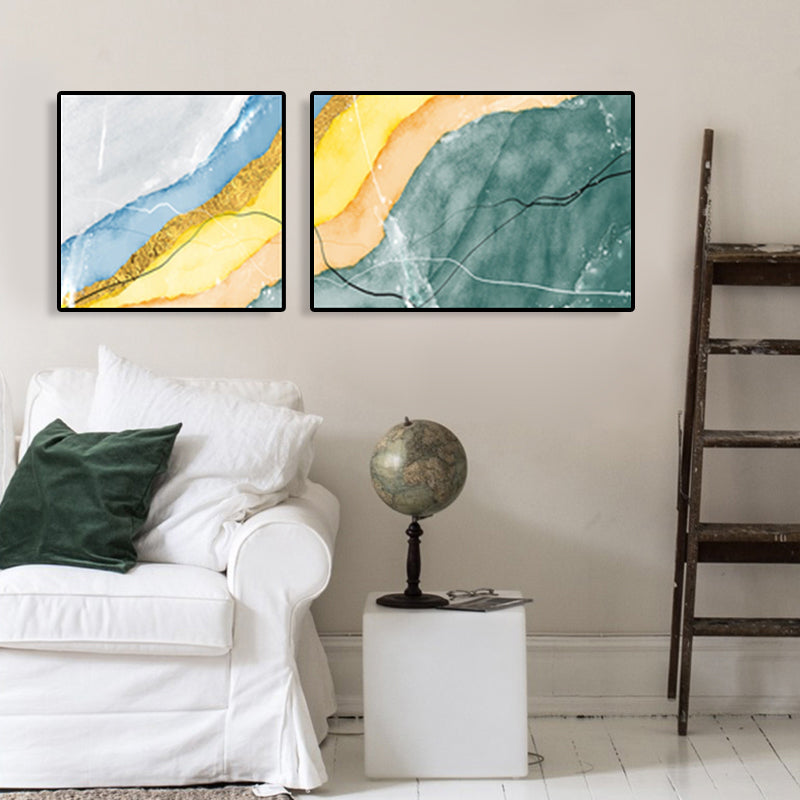 Canvas Multi-Piece Art Print Modern Abstract Painting Wall Decor for House Interior Clearhalo 'Art Gallery' 'Canvas Art' 'Contemporary Art Gallery' 'Modern' Arts' 1765507
