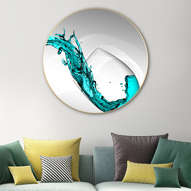 Wine Glass Canvas Wall Art for Living Room in Pastel Color, Multiple Sizes Available Clearhalo 'Art Gallery' 'Canvas Art' 'Contemporary Art Gallery' 'Modern' Arts' 1765521