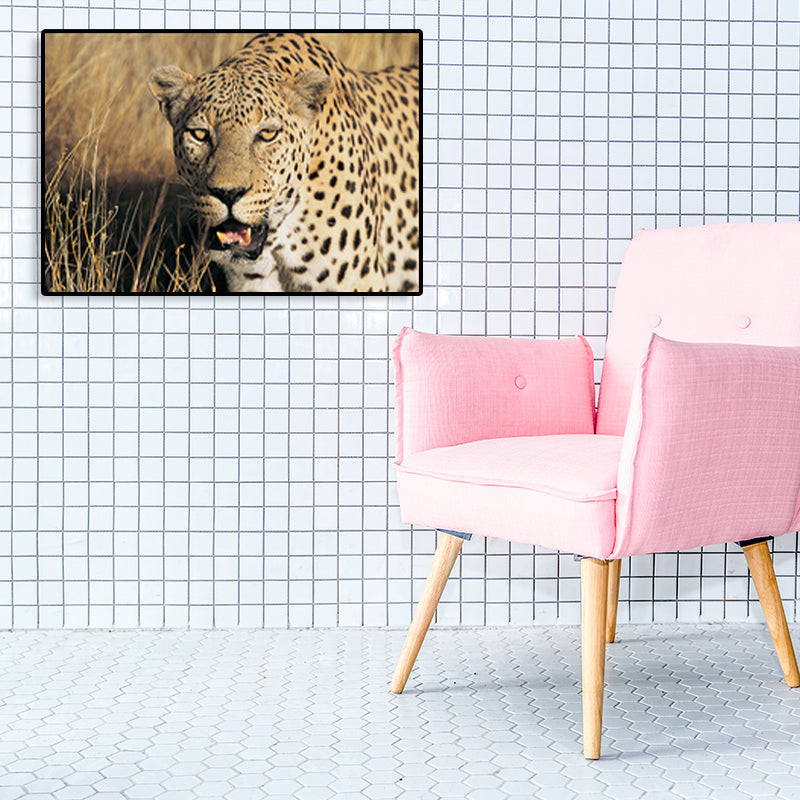 African Grassland Animal Art Print Contemporary Textured Canvas for Sitting Room Clearhalo 'Art Gallery' 'Canvas Art' 'Contemporary Art Gallery' 'Modern' Arts' 1765632