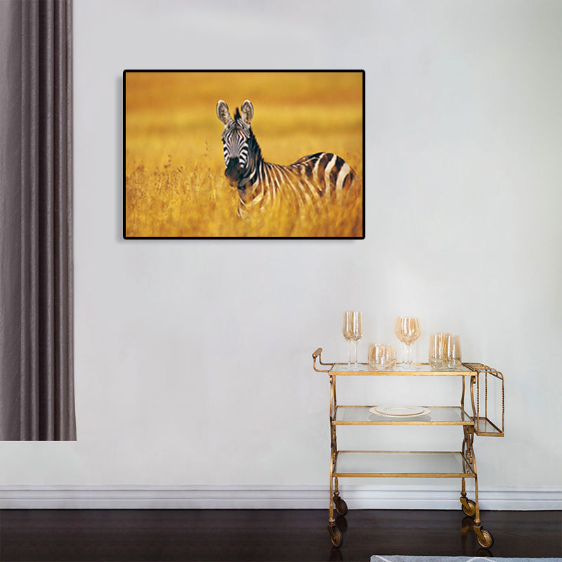 African Grassland Animal Art Print Contemporary Textured Canvas for Sitting Room Clearhalo 'Art Gallery' 'Canvas Art' 'Contemporary Art Gallery' 'Modern' Arts' 1765643