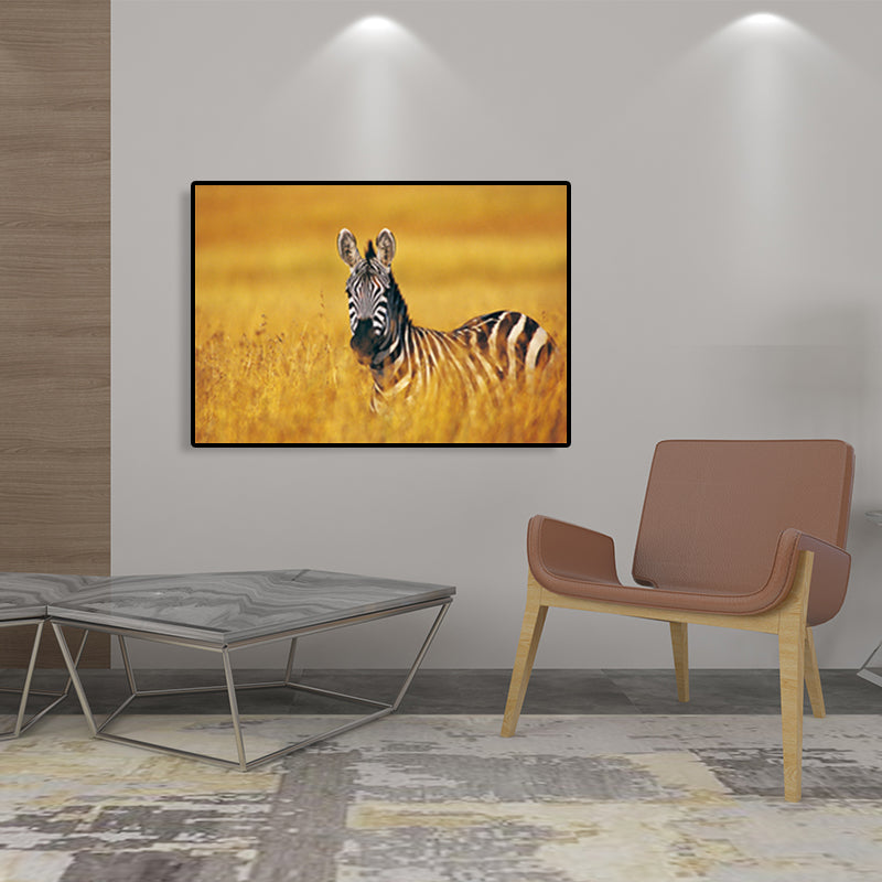 African Grassland Animal Art Print Contemporary Textured Canvas for Sitting Room Clearhalo 'Art Gallery' 'Canvas Art' 'Contemporary Art Gallery' 'Modern' Arts' 1765644