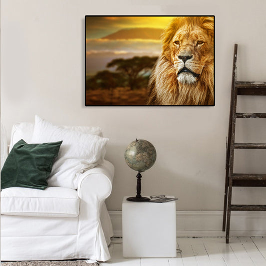 African Grassland Animal Art Print Contemporary Textured Canvas for Sitting Room Clearhalo 'Art Gallery' 'Canvas Art' 'Contemporary Art Gallery' 'Modern' Arts' 1765648