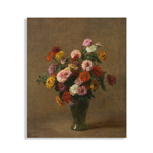 Impressionism Style Bouquet Art Print Canvas Light Color Oil Painting Wall Decor Clearhalo 'Arts' 'Canvas Art' 1765653