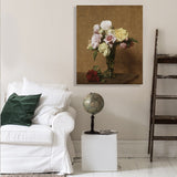 Impressionism Style Bouquet Art Print Canvas Light Color Oil Painting Wall Decor Clearhalo 'Arts' 'Canvas Art' 1765662
