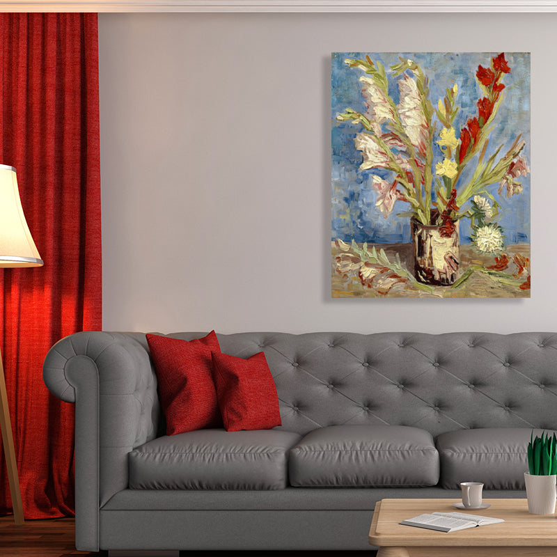 Flower Print Wall Decor Impressionism Style Canvas Textured Art Print in Soft Color Brown Clearhalo 'Arts' 'Canvas Art' 1765665