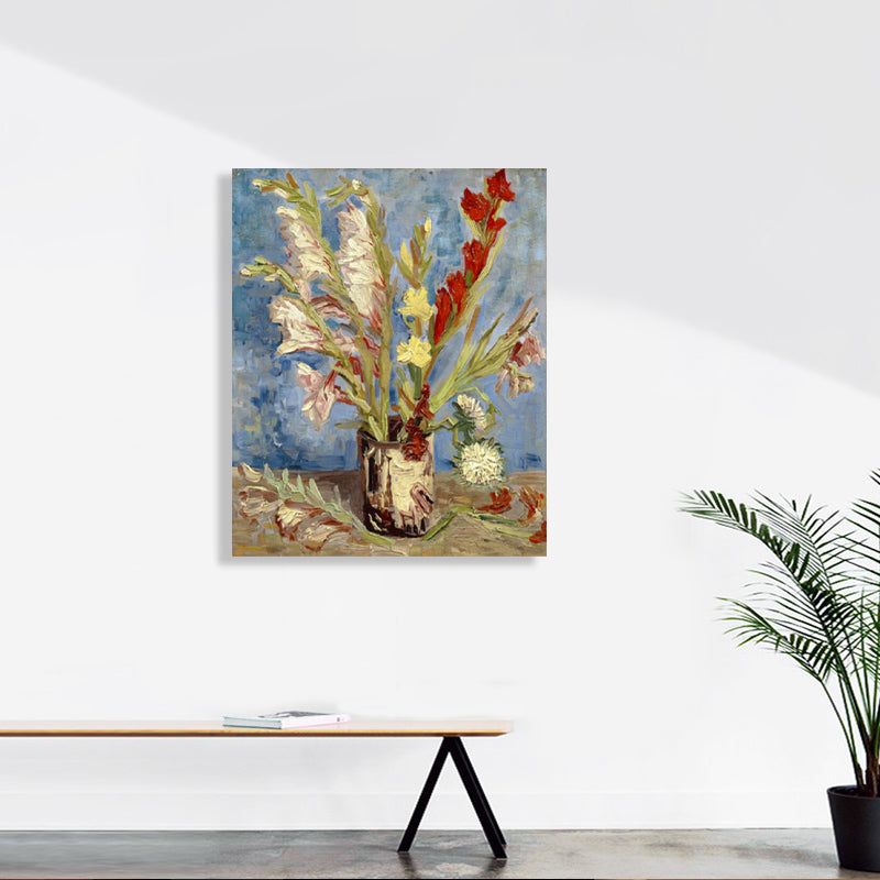 Flower Print Wall Decor Impressionism Style Canvas Textured Art Print in Soft Color Clearhalo 'Arts' 'Canvas Art' 1765666