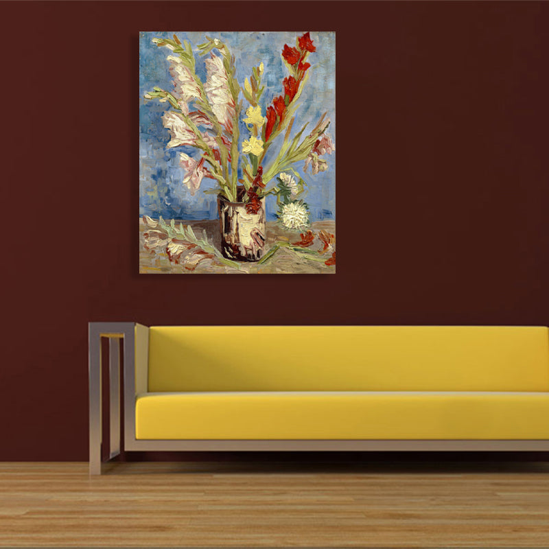 Flower Print Wall Decor Impressionism Style Canvas Textured Art Print in Soft Color Clearhalo 'Arts' 'Canvas Art' 1765667