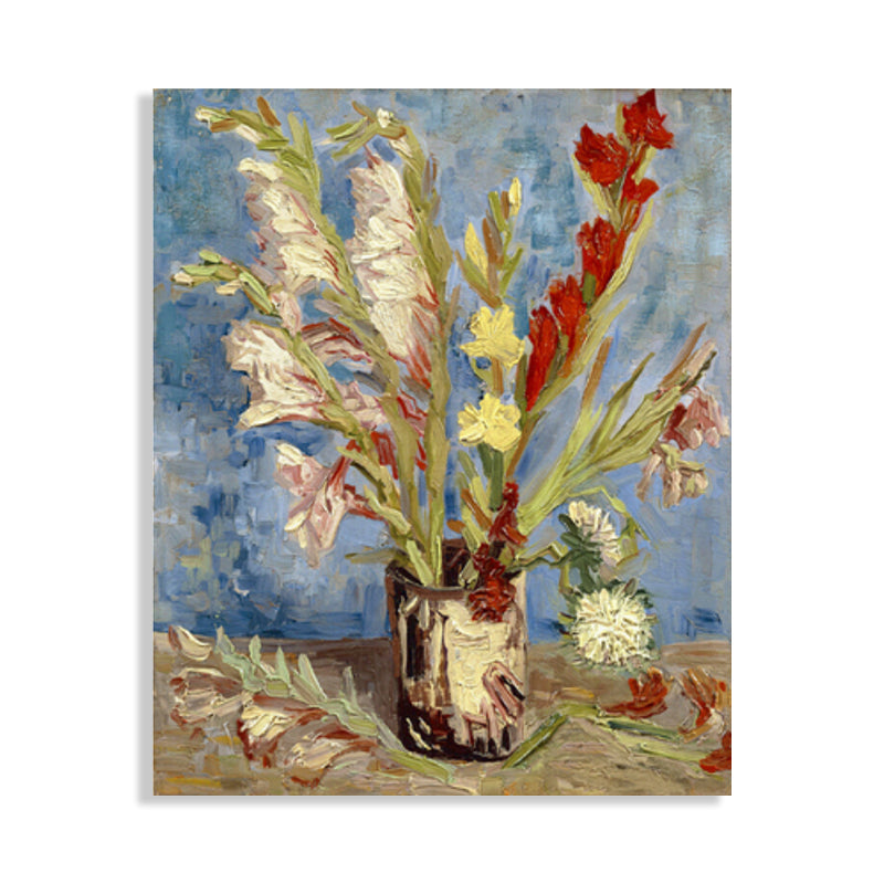 Flower Print Wall Decor Impressionism Style Canvas Textured Art Print in Soft Color Clearhalo 'Arts' 'Canvas Art' 1765668