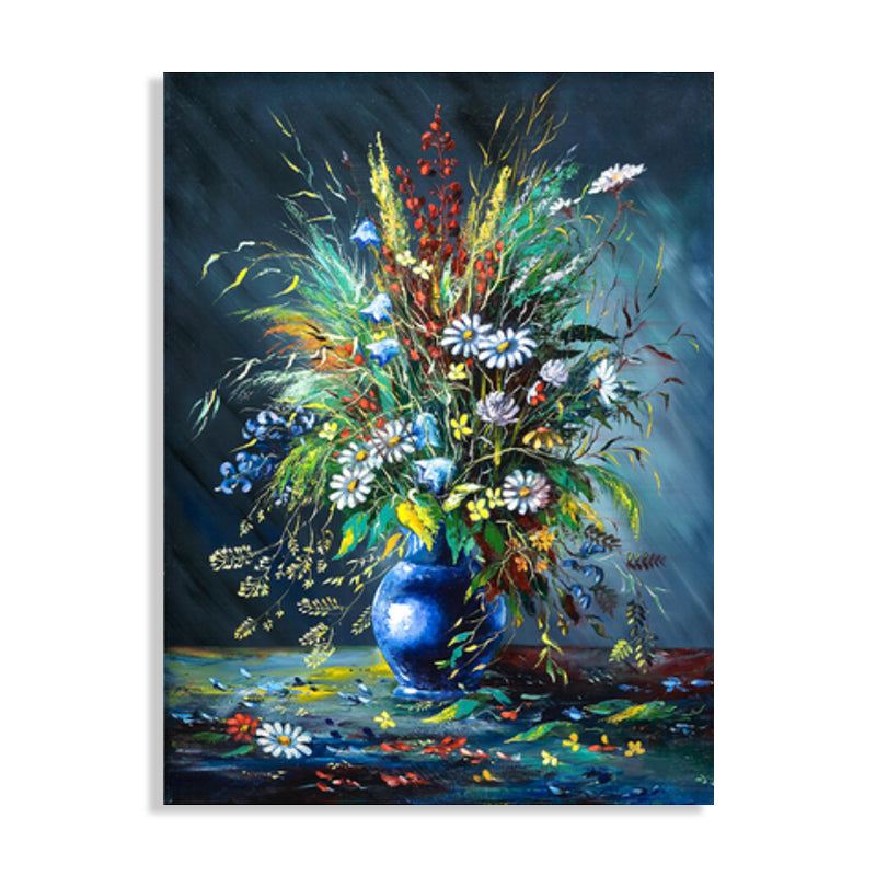 Flower Print Wall Decor Impressionism Style Canvas Textured Art Print in Soft Color Clearhalo 'Arts' 'Canvas Art' 1765687