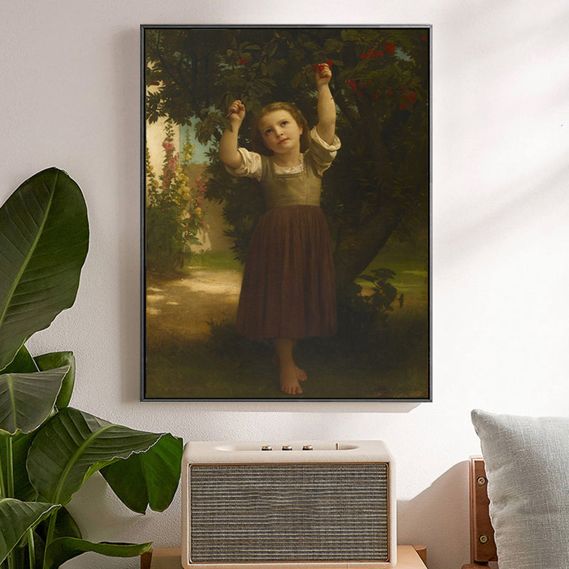 Young Girl Portrait Painting Soft Color Canvas Wall Art Print Textured, Multiple Sizes Clearhalo 'Arts' 'Canvas Art' 1765697
