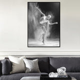 Contemporary Dancer Wall Art Canvas Print Textured Grey Wall Decor for House Interior Clearhalo 'Art Gallery' 'Canvas Art' 'Contemporary Art Gallery' 'Modern' Arts' 1765743