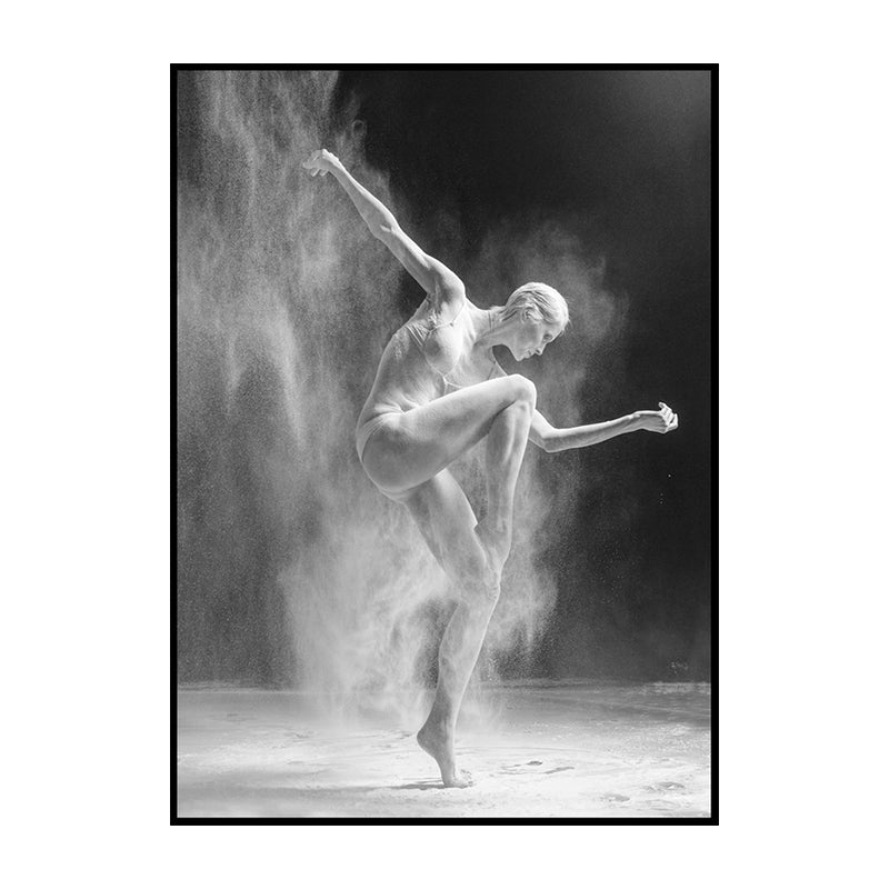 Contemporary Dancer Wall Art Canvas Print Textured Grey Wall Decor for House Interior Clearhalo 'Art Gallery' 'Canvas Art' 'Contemporary Art Gallery' 'Modern' Arts' 1765744