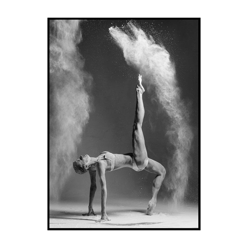 Contemporary Dancer Wall Art Canvas Print Textured Grey Wall Decor for House Interior Clearhalo 'Art Gallery' 'Canvas Art' 'Contemporary Art Gallery' 'Modern' Arts' 1765751