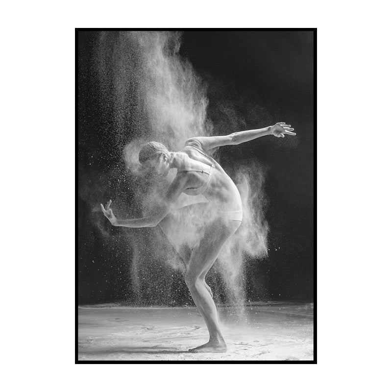 Contemporary Dancer Wall Art Canvas Print Textured Grey Wall Decor for House Interior Clearhalo 'Art Gallery' 'Canvas Art' 'Contemporary Art Gallery' 'Modern' Arts' 1765755