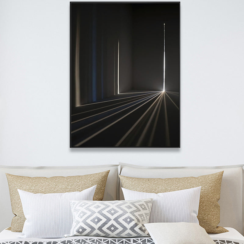 Pastel Color Building Painting Textured Wall Art Print for Bedroom, Multiple Sizes Clearhalo 'Art Gallery' 'Canvas Art' 'Contemporary Art Gallery' 'Modern' Arts' 1765783