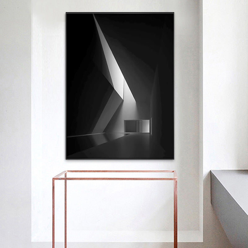 Pastel Color Building Painting Textured Wall Art Print for Bedroom, Multiple Sizes Clearhalo 'Art Gallery' 'Canvas Art' 'Contemporary Art Gallery' 'Modern' Arts' 1765790