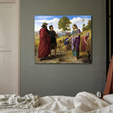 Renaissance Wall Art Print Yellow Farming Figures Painting, Multiple Sizes Options