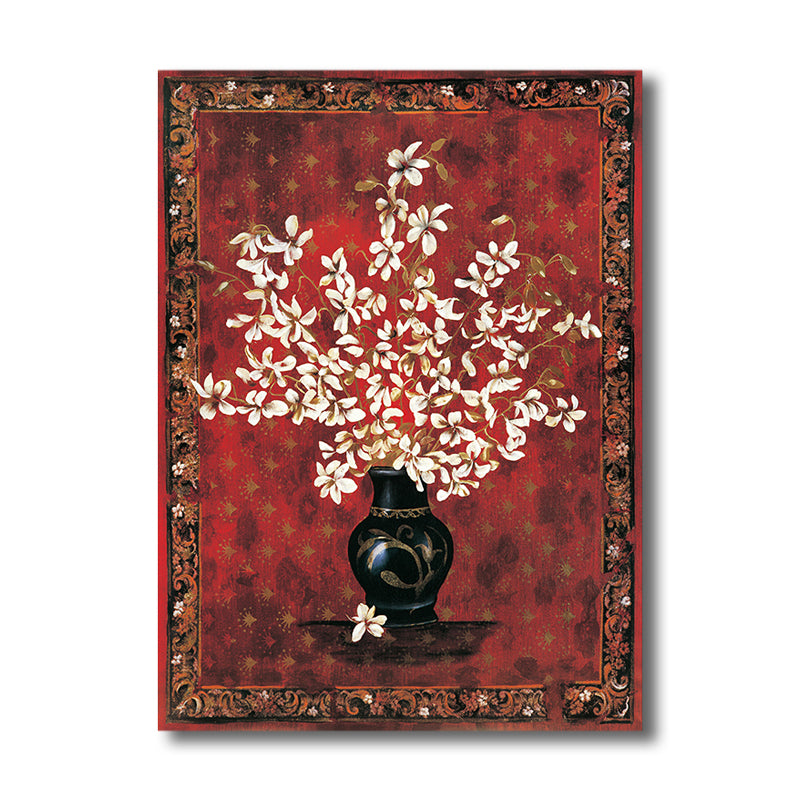 Art Nouveau Planter Art Print Canvas Soft Color Flower Wall Decor, Multiple Sizes Clearhalo 'Arts' 'Canvas Art' 1765877