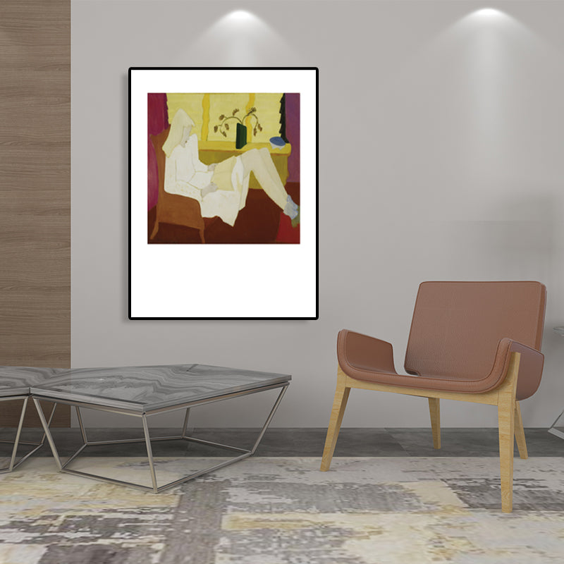 Human Activities Scene Art Print Abstract Expressionism Canvas Textured Painting in Soft Color Clearhalo 'Arts' 'Canvas Art' 1765898