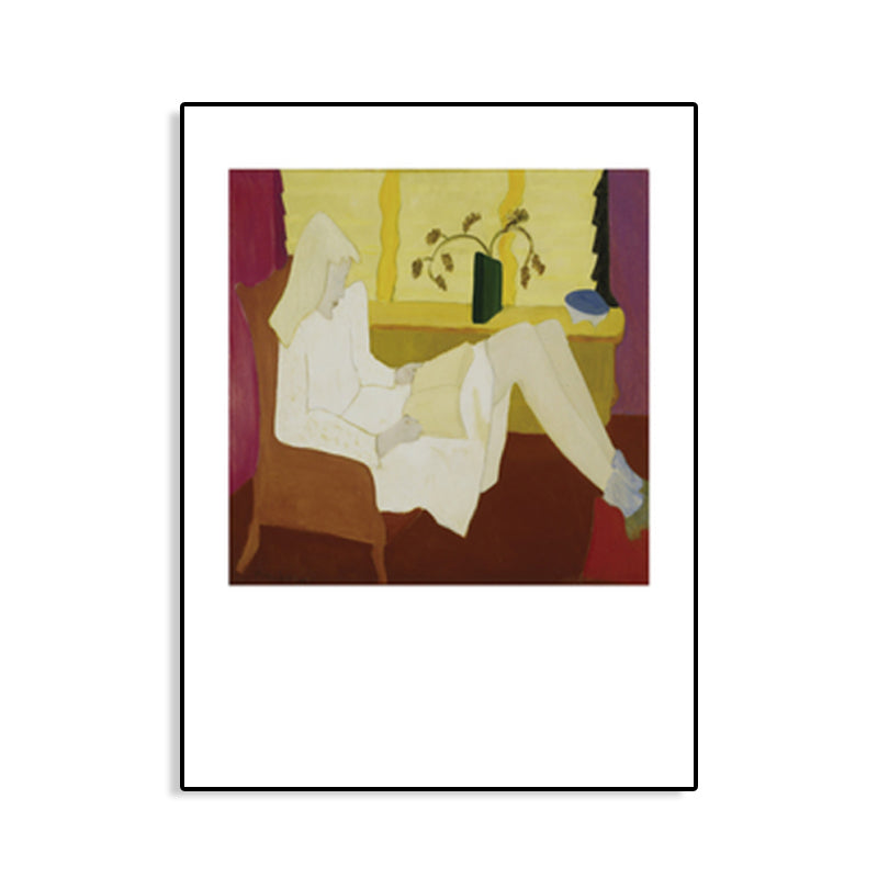 Human Activities Scene Art Print Abstract Expressionism Canvas Textured Painting in Soft Color Clearhalo 'Arts' 'Canvas Art' 1765899