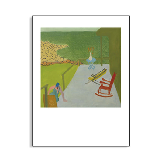 Menselijke activiteiten scène kunst print abstract expressionisme canvas textured schilderij in zachte kleur