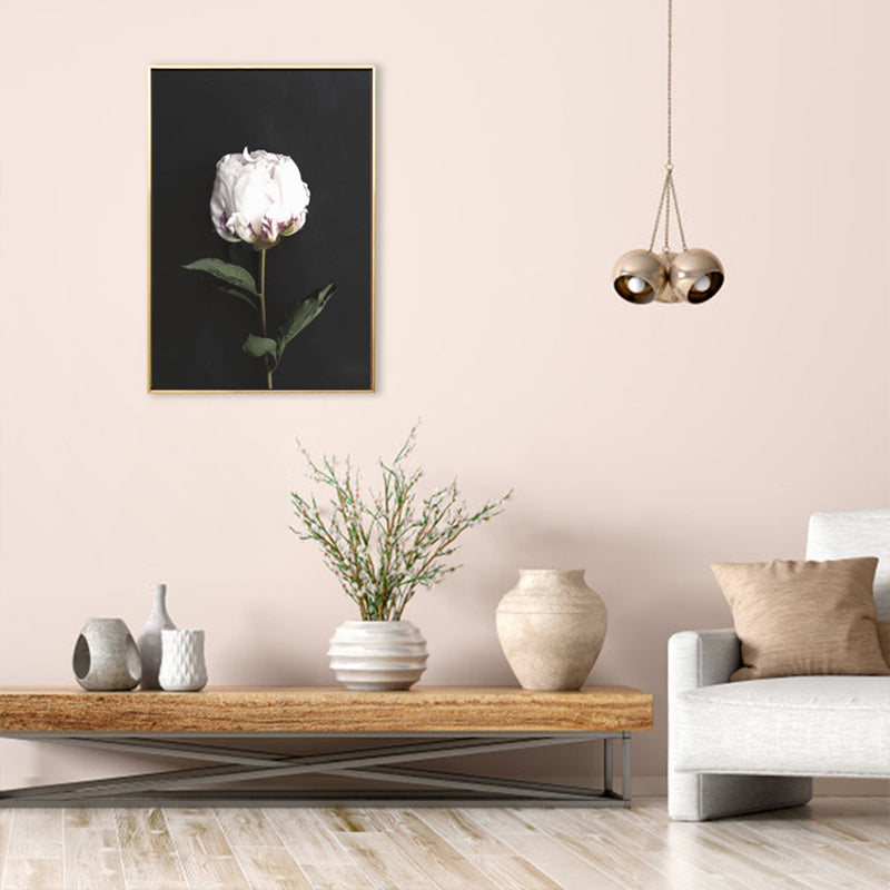 Florentine Canvas Wall Art Textured Contemporary Style for Girls Bedroom Painting White Clearhalo 'Art Gallery' 'Canvas Art' 'Contemporary Art Gallery' 'Modern' Arts' 1765904