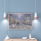 City Street Snowscape Wall Decor for Bathroom Oil Painting Canvas Art Print, Multiple Sizes Clearhalo 'Arts' 'Canvas Art' 1765945