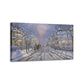 City Street Snowscape Wall Decor for Bathroom Oil Painting Canvas Art Print, Multiple Sizes Clearhalo 'Arts' 'Canvas Art' 1765947