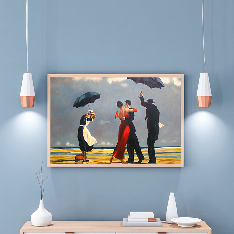 Impressionism Dancing Figure Canvas Art Oil Painting Gray Wall Decor, Multiple Sizes Clearhalo 'Arts' 'Canvas Art' 1765952