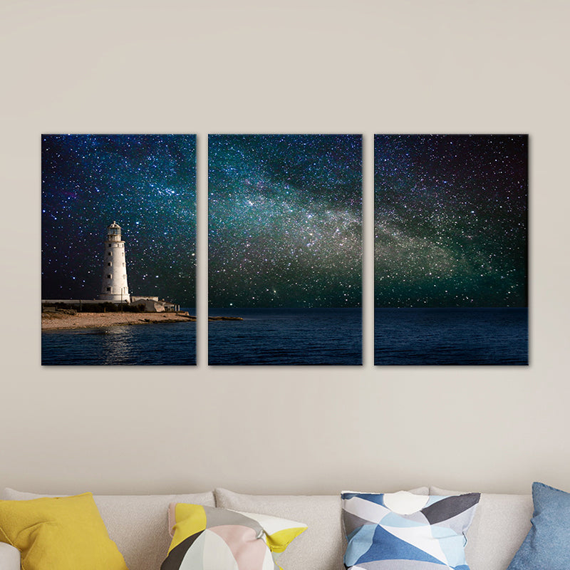 Astronomy Phenomena Wall Decor Modern Multi-Piece Bedroom Canvas Print, Multiple Size Options Clearhalo 'Art Gallery' 'Canvas Art' 'Contemporary Art Gallery' 'Modern' Arts' 1765966