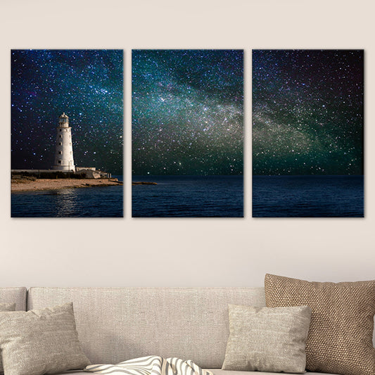 Astronomy Phenomena Wall Decor Modern Multi-Piece Bedroom Canvas Print, Multiple Size Options Clearhalo 'Art Gallery' 'Canvas Art' 'Contemporary Art Gallery' 'Modern' Arts' 1765967