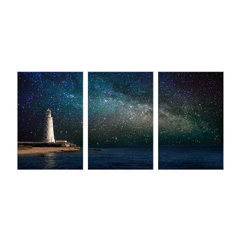 Astronomy Phenomena Wall Decor Modern Multi-Piece Bedroom Canvas Print, Multiple Size Options Clearhalo 'Art Gallery' 'Canvas Art' 'Contemporary Art Gallery' 'Modern' Arts' 1765968