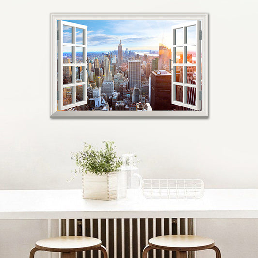 Textured City Scape Wall Decor Contemporary Style Canvas Painting, Multiple Sizes Clearhalo 'Art Gallery' 'Canvas Art' 'Contemporary Art Gallery' 'Modern' Arts' 1765977