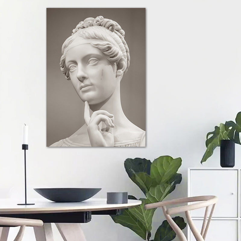 Light Color Sculpture Painting Textured Vintage Style Dining Room Wrapped Canvas Clearhalo 'Arts' 'Canvas Art' 1765990