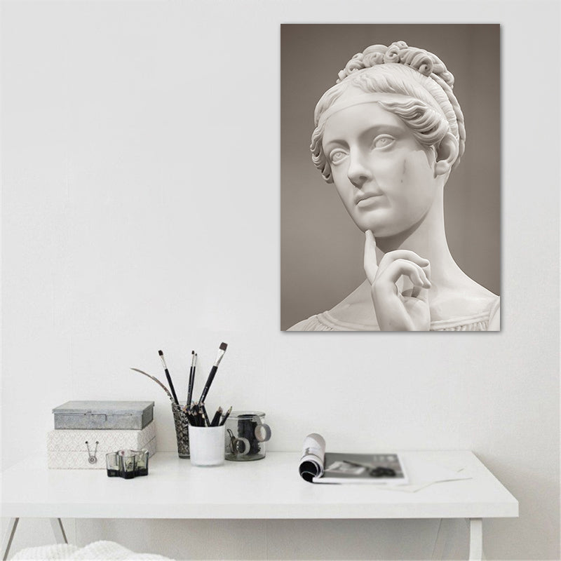 Light Color Sculpture Painting Textured Vintage Style Dining Room Wrapped Canvas Clearhalo 'Arts' 'Canvas Art' 1765991