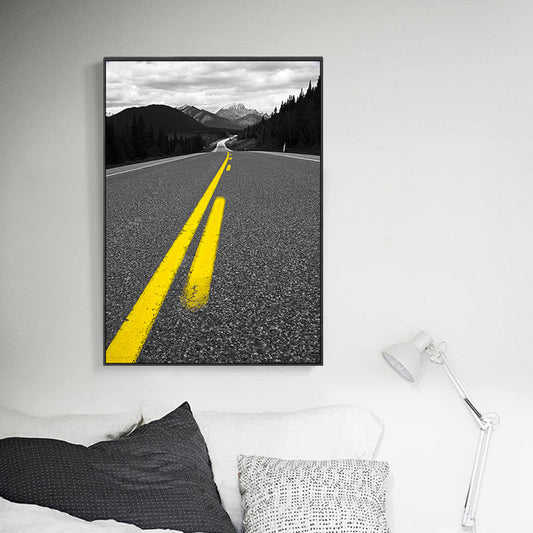 Textured Road View Painting Modern Canvas Wall Art Decor, Multiple Sizes Available Clearhalo 'Art Gallery' 'Canvas Art' 'Contemporary Art Gallery' 'Modern' Arts' 1766030