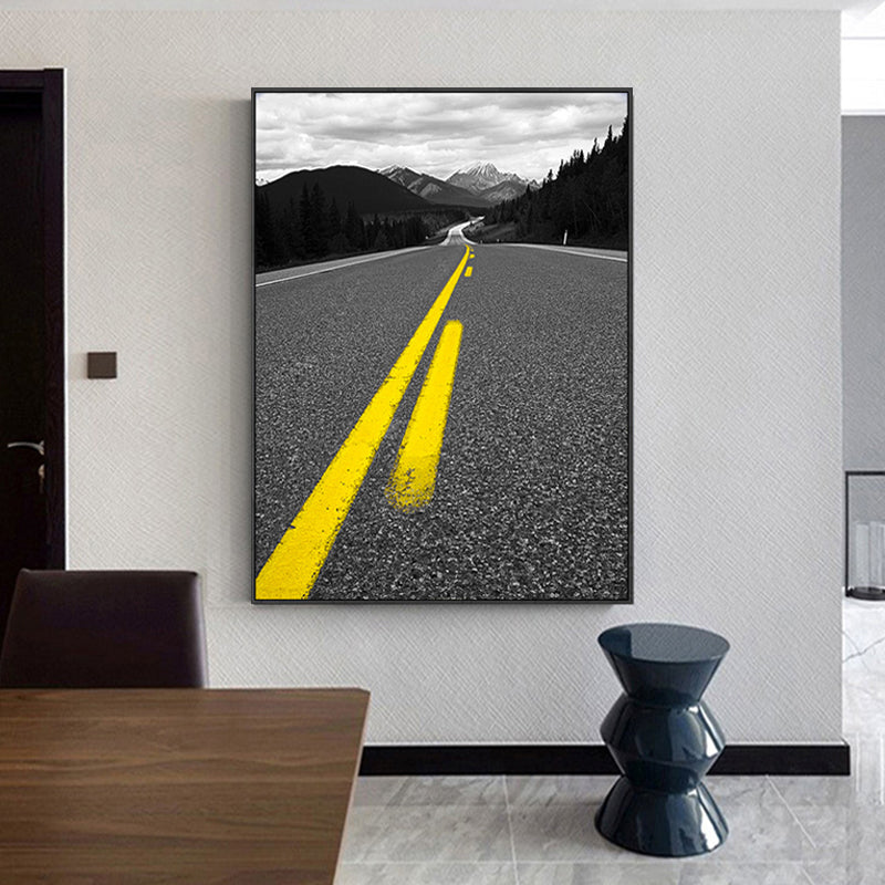Textured Road View Painting Modern Canvas Wall Art Decor, Multiple Sizes Available Clearhalo 'Art Gallery' 'Canvas Art' 'Contemporary Art Gallery' 'Modern' Arts' 1766031