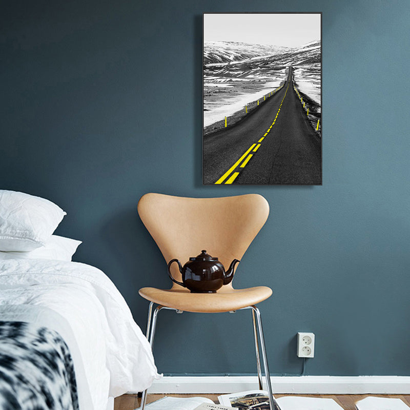 Textured Road View Painting Modern Canvas Wall Art Decor, Multiple Sizes Available Clearhalo 'Art Gallery' 'Canvas Art' 'Contemporary Art Gallery' 'Modern' Arts' 1766035