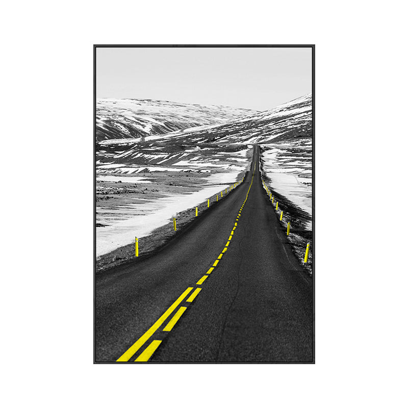 Textured Road View Painting Modern Canvas Wall Art Decor, Multiple Sizes Available Clearhalo 'Art Gallery' 'Canvas Art' 'Contemporary Art Gallery' 'Modern' Arts' 1766036