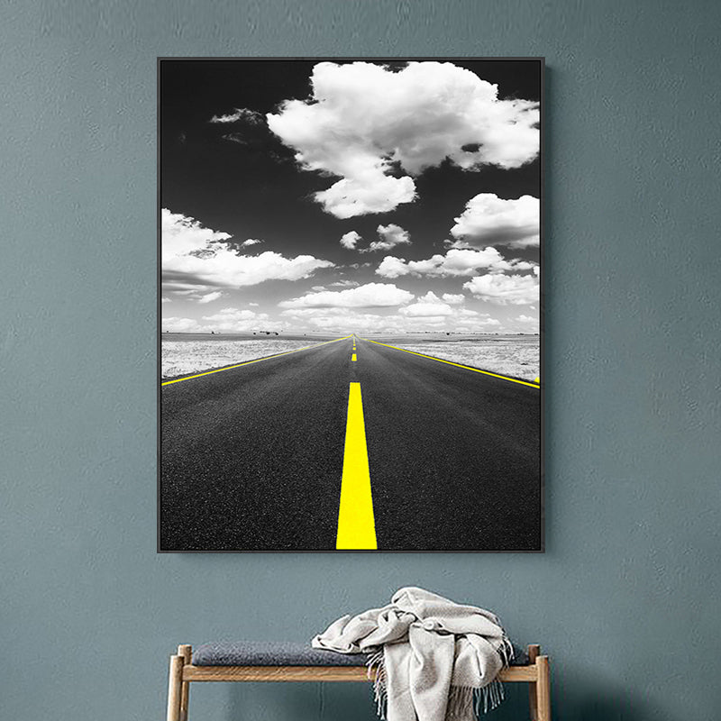 Textured Road View Painting Modern Canvas Wall Art Decor, Multiple Sizes Available Clearhalo 'Art Gallery' 'Canvas Art' 'Contemporary Art Gallery' 'Modern' Arts' 1766039