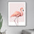 Pink Flamingo Canvas Art Textured Tropical Girls Bedroom Wall Decor, Multiple Sizes Pink Clearhalo 'Art Gallery' 'Canvas Art' 'Coastal Art Gallery' 'Tropical' Arts' 1766119