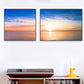 Sunset Sea Scenery Canvas Art Tropical Multi-Piece Wall Decor in Pastel Color for Home Clearhalo 'Art Gallery' 'Canvas Art' 'Coastal Art Gallery' 'Nautical' Arts' 1766194