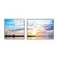 Sunset Sea Scenery Canvas Art Tropical Multi-Piece Wall Decor in Pastel Color for Home Clearhalo 'Art Gallery' 'Canvas Art' 'Coastal Art Gallery' 'Nautical' Arts' 1766200
