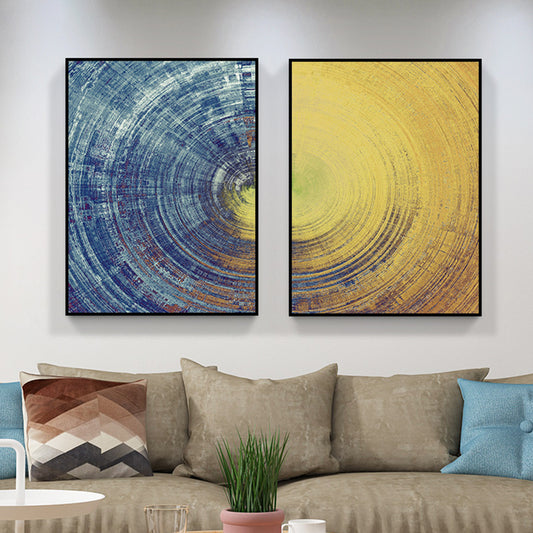 Vortex Canvas Art Contemporary Enchanting Painting Abstract Wall Decor in Light Color Yellow Clearhalo 'Art Gallery' 'Canvas Art' 'Contemporary Art Gallery' 'Modern' Arts' 1766208