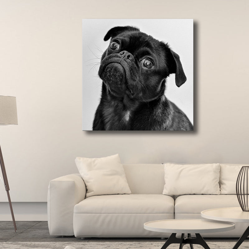 Canvas Textured Painting Childrens'Art Pet Dog Wall Decor, Multiple Sizes Options Clearhalo 'Art Gallery' 'Canvas Art' 'Kids' Arts' 1766243