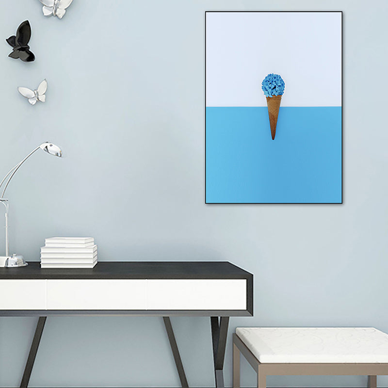 Novel Still-Life Canvas Print Pastel Color Modern Style Painting for Living Room Blue Clearhalo 'Art Gallery' 'Canvas Art' 'Contemporary Art Gallery' 'Modern' Arts' 1766274